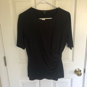 Talbots Black Short Sleeve Shirt